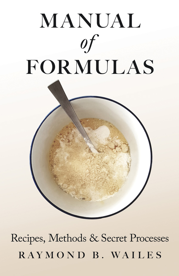 9781408629604 - Manual of Formulas - Raymond B. Wailes