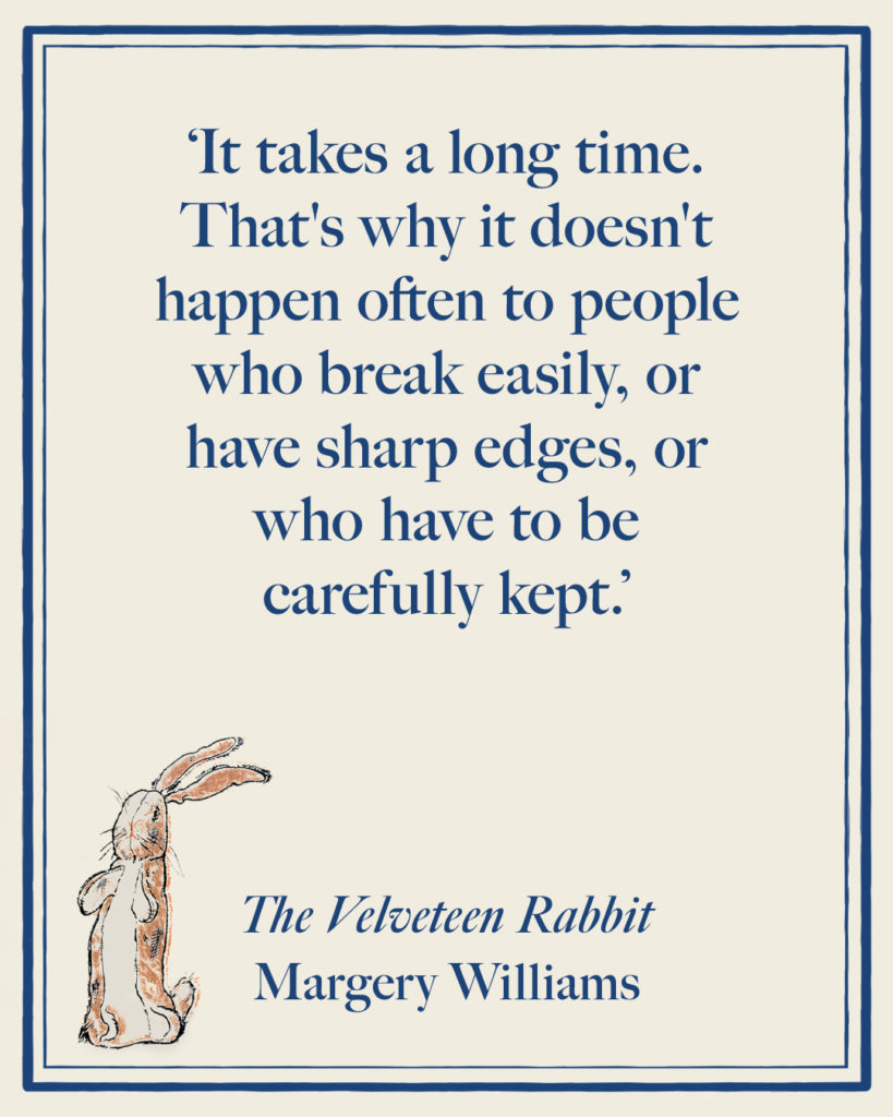 'It takes a long time. That's why it doesn't happen often to people who break easily, or have sharp edges, or who have to be carefully kept.'