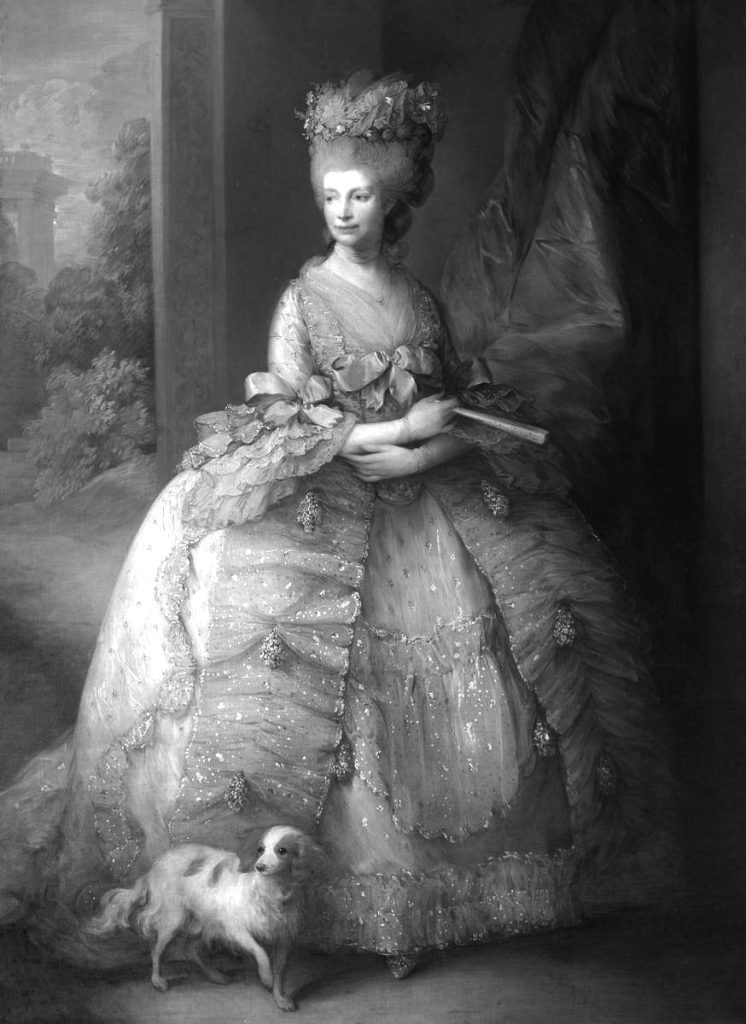 Queen Charlotte and her Pomeranian 
