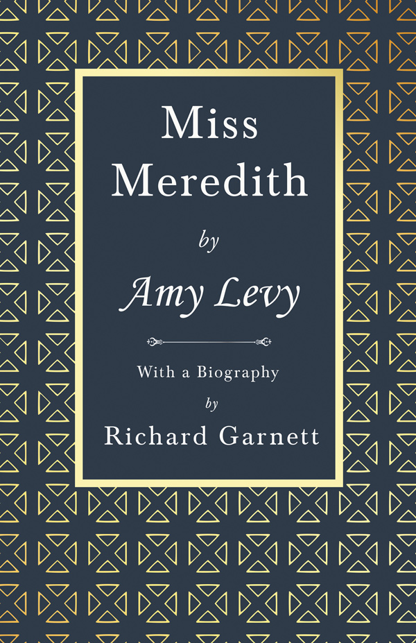 9781528718509 - Miss Meredith - Amy Levy